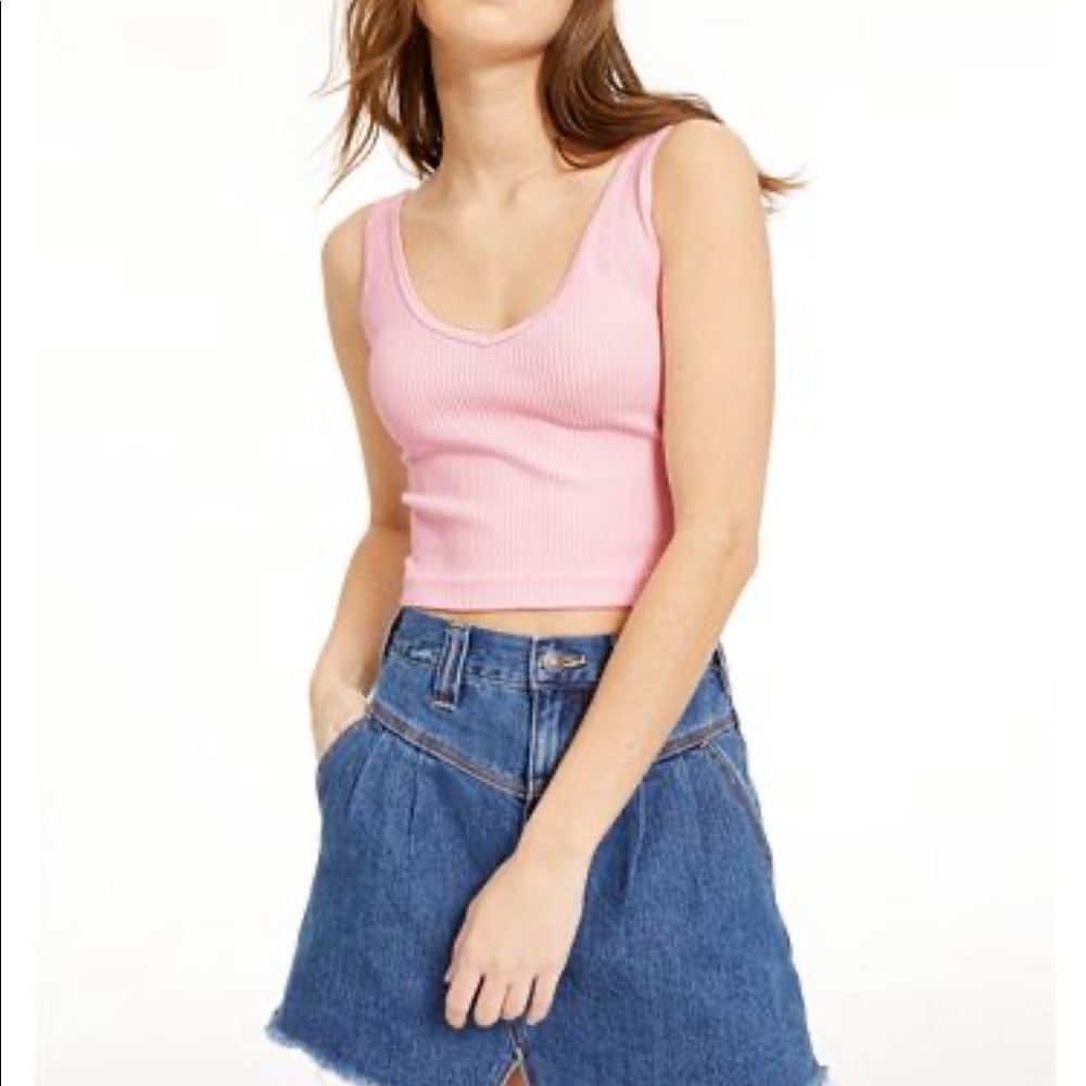Free People Solid Rib Tank Top